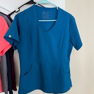 FIGS Women's Blue Top